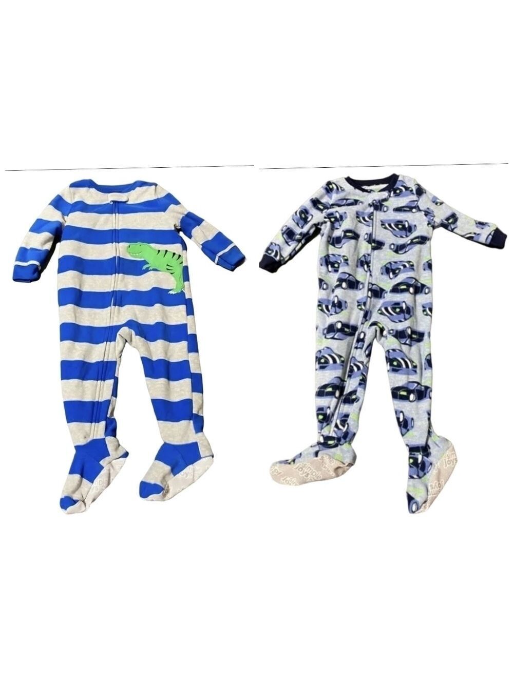 Simply Joys By Carter Two Pair Of Onsie Footie Pajamas Size 12 Month Pre-Owned